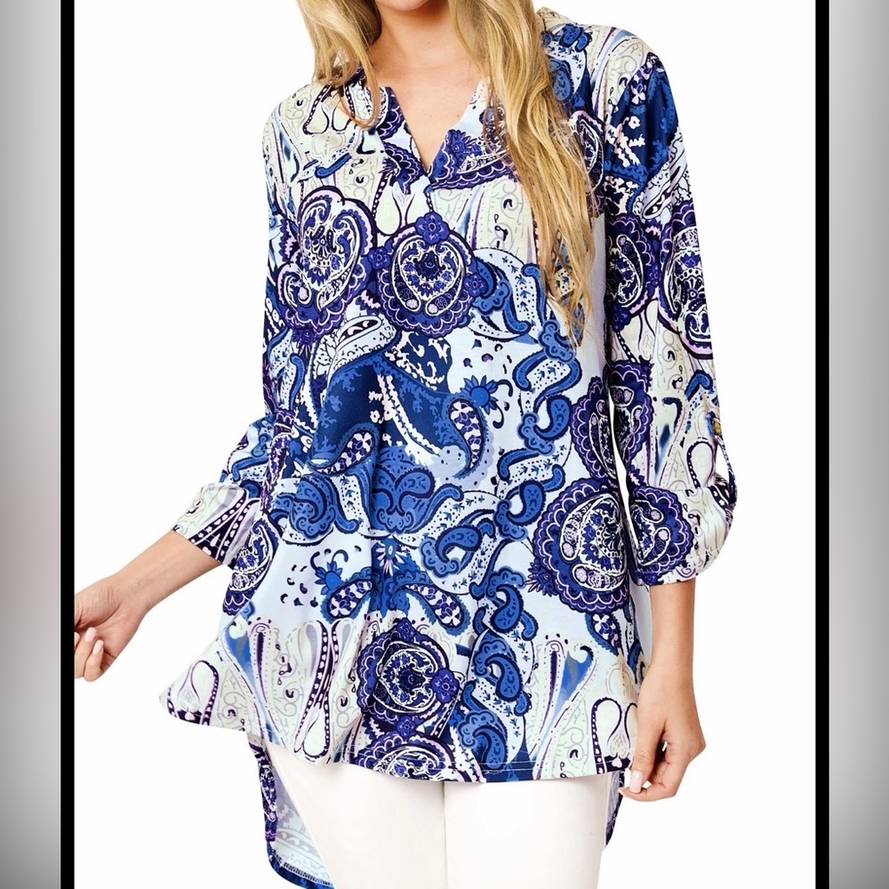 Paisley Tunic Top